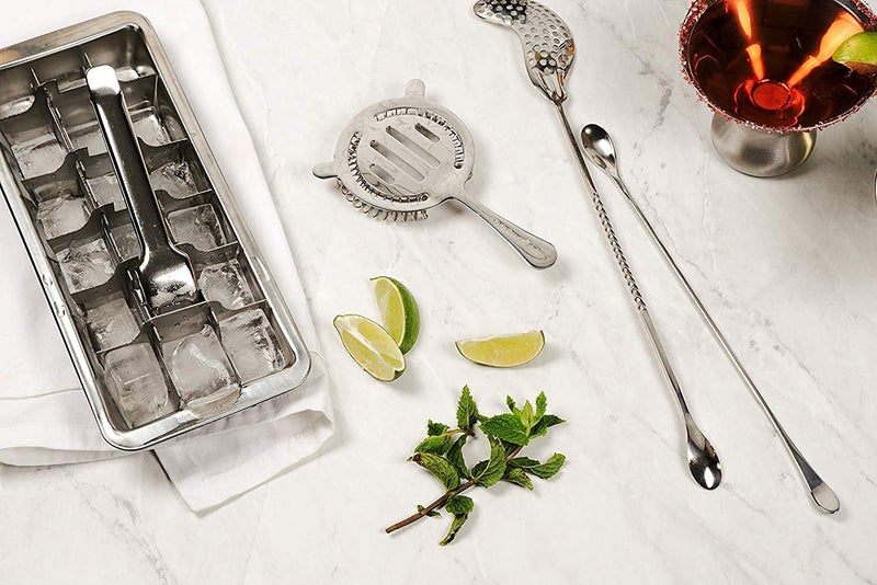 Onyx 18/8 Stainless Steel # ICE001 18 Slot Ice Cube Tray - Image 4